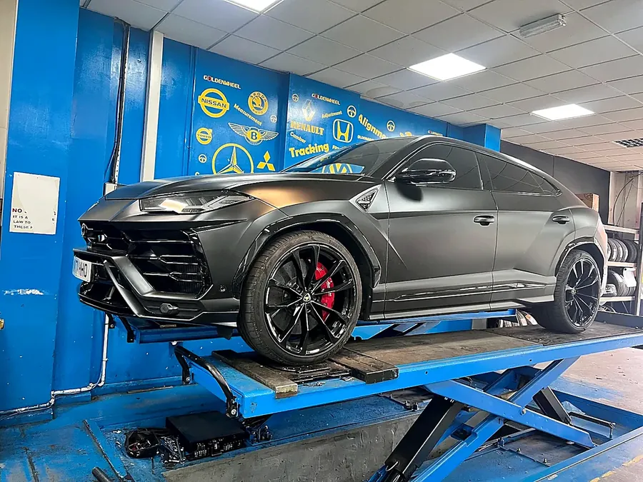 Performance car alignment at Park Royal Tyre & Alignment Centre